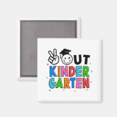 Uit kleuterschool Afstuderen Laatste dag van schoo Magneet (Voorkant / Achterkant)
