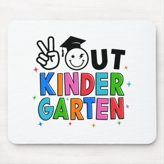Uit kleuterschool Afstuderen Laatste dag van schoo Muismat (Voorkant)