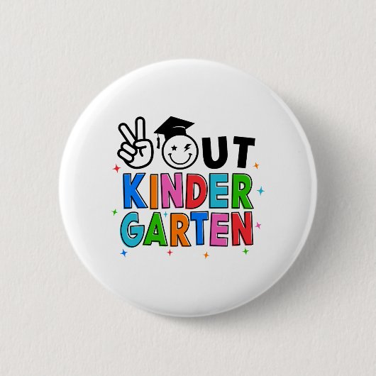Uit kleuterschool Afstuderen Laatste dag van schoo Ronde Button 5,7 Cm (Voorkant)