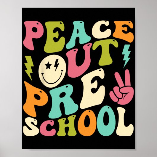Uit kleuterschool Groovy Afstuderen Laatste dag va Poster (Voorkant)