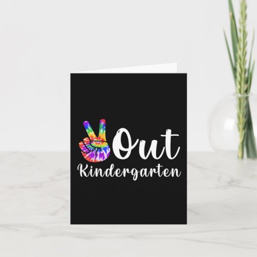 Uit kleuterschool Laatste dag van school Afstudere Kaart (Voorkant)