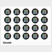 Uit kleuterschool Laatste dag van school Afstudere Ronde Sticker (Vel)
