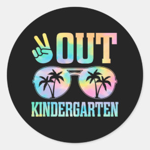 Uit kleuterschool Laatste dag van school Afstudere Ronde Sticker