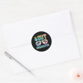 Uit kleuterschool Laatste dag van school Afstudere Ronde Sticker (Envelop)