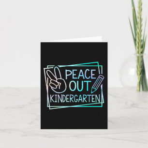Uit kleuterschool Laatste dag van school Zomer Bre Kaart