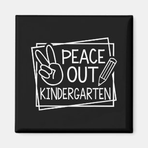Uit kleuterschool Laatste dag van school Zomer Bre Magneet