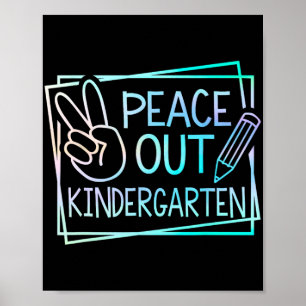 Uit kleuterschool Laatste dag van school Zomer Bre Poster