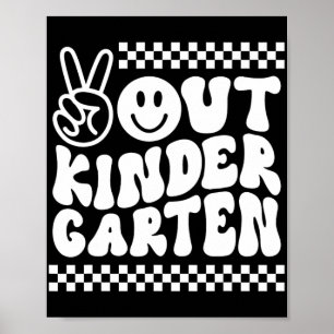 Uit kleuterschool Schattige Groovy Laatste dag van Poster