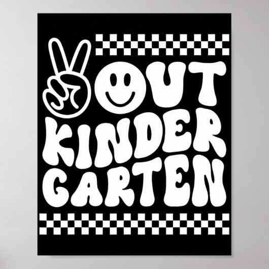 Uit kleuterschool Schattige Groovy Laatste dag van Poster (Voorkant)