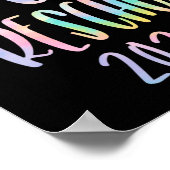 Uit kleuterschool Tie Dye Afstuderen Laatste dag v Poster (Hoek)