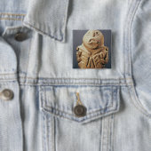 uit Lepenski Vir, Joegoslavië Vierkante Button 5,1 Cm (In situ)
