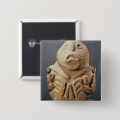 uit Lepenski Vir, Joegoslavië Vierkante Button 5,1 Cm (Voorkant /achterkant)