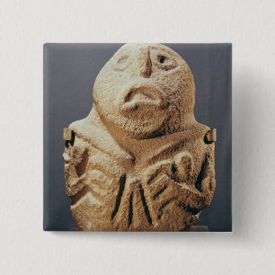 uit Lepenski Vir, Joegoslavië Vierkante Button 5,1 Cm