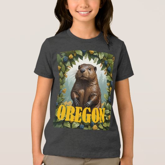 Uit liefde voor Oregon Tri-Blend Shirt (Voorkant)