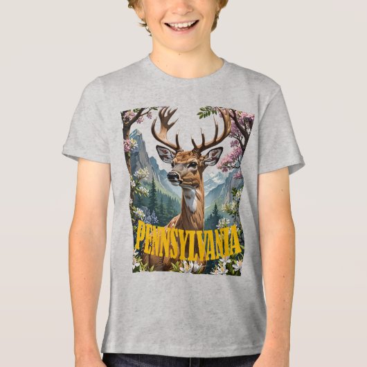 Uit liefde voor Pennsylvania Tri-Blend Shirt (Voorkant)