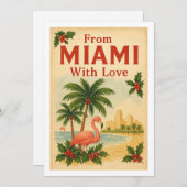 uit Miami met liefde voor kerst Feestdagenkaart (Voorkant / Achterkant)