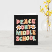 Uit middelbare school Afstuderen Groovy Laatste da Kaart (Gele Bloem)