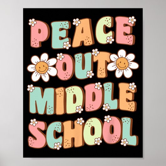 Uit middelbare school Afstuderen Groovy Laatste da Poster (Voorkant)