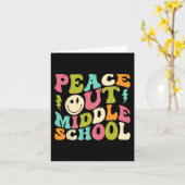 Uit Middelbare School Groovy Afstuderen Laatste da Kaart (Gele Bloem)