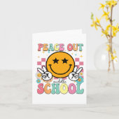 Uit Middelbare School Groovy Afstuderen Laatste da Kaart (Gele Bloem)