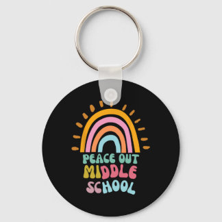 Uit Middelbare School Groovy Afstuderen Laatste da Sleutelhanger