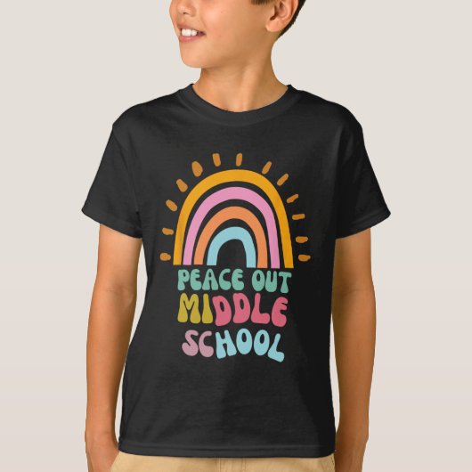Uit Middelbare School Groovy Afstuderen Laatste da T-shirt (Voorkant)