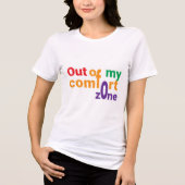 Uit mijn comfortzone Tri-Blend shirt (Voorkant)