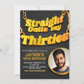 Uit mijn dertiger jaren uitnodiging (Voorkant)