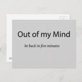 Uit mijn gedachten briefkaart (Voorkant / Achterkant)