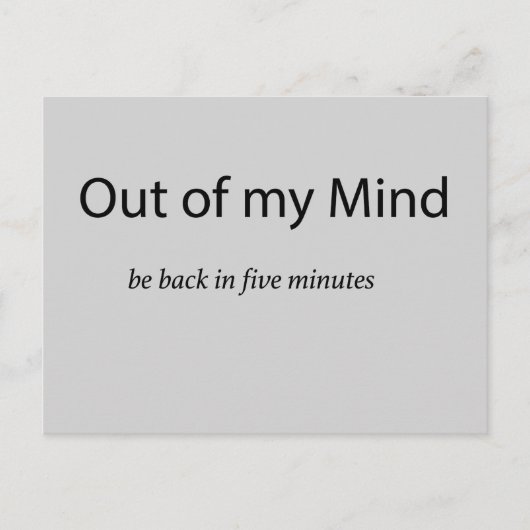 Uit mijn gedachten briefkaart (Voorkant)