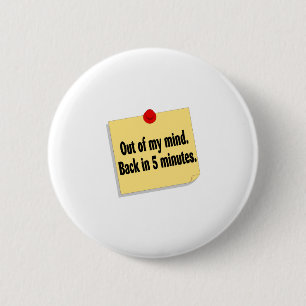 Uit mijn gedachten terug in 5 minuten ronde button 5,7 cm