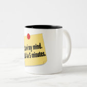 Uit mijn gedachten terug in 5 minuten tweekleurige koffiemok (Voorkant rechts)