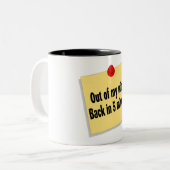 Uit mijn gedachten terug in 5 minuten tweekleurige koffiemok (Voorkant links)