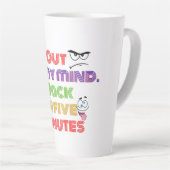 Uit mijn gedachten Terug in vijf minuten Latte Mok (Rechterhoek)