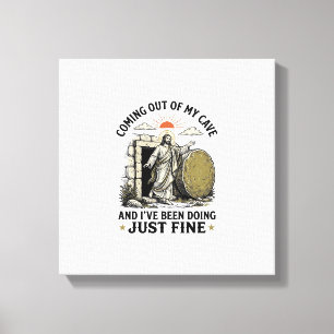 Uit mijn grot komend Christelijk Opstandingsshirt Canvas Afdruk