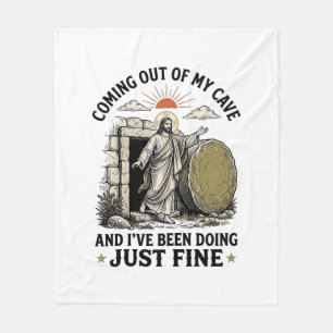 Uit mijn grot komend Christelijk Opstandingsshirt Fleece Deken