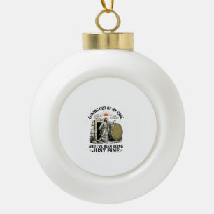 Uit mijn grot komend christelijk verrijzenis T-shi Keramische Bal Ornament