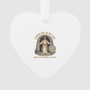 Uit mijn grot komend Funny Christelijk Vintage T-s Ornament