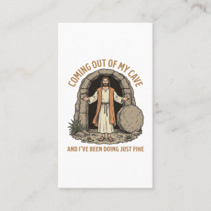 Uit mijn grot komend Grappig Christelijk Vintage T Visitekaartje