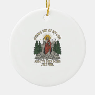 Uit mijn grot komend Verrijzenis Lied Shirt Des Keramisch Ornament