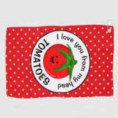 Uit mijn hoofd tomaten golfhanddoek (Horizontaal)