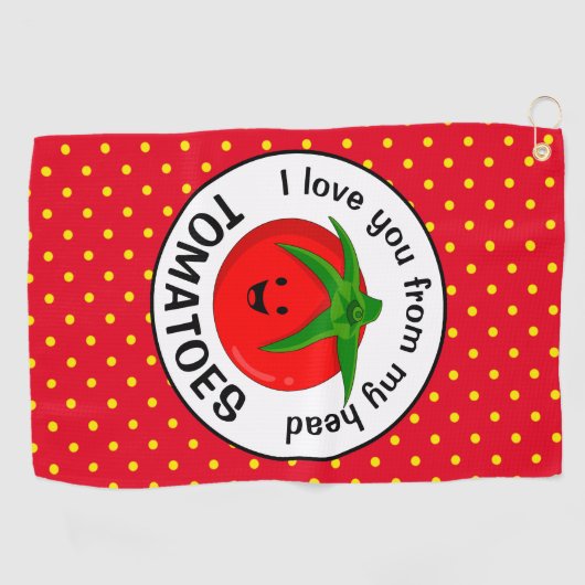 Uit mijn hoofd tomaten golfhanddoek (Horizontaal)