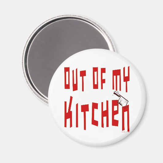 Uit Mijn Keuken Grappig Gezegde Magneet (Voorkant / Achterkant)