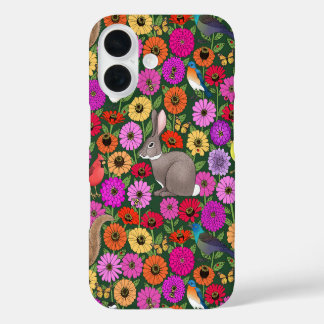 Uit mijn raam… vogels, bijen, konijnen, vlinders iPhone 16 hoesje