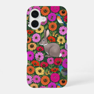 uit mijn raam… vogels, bijen, konijnen, vlinders iPhone 16 hoesje