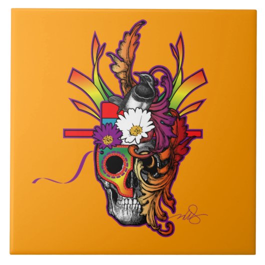 Uit mijn schedel tegeltje (Voorkant)