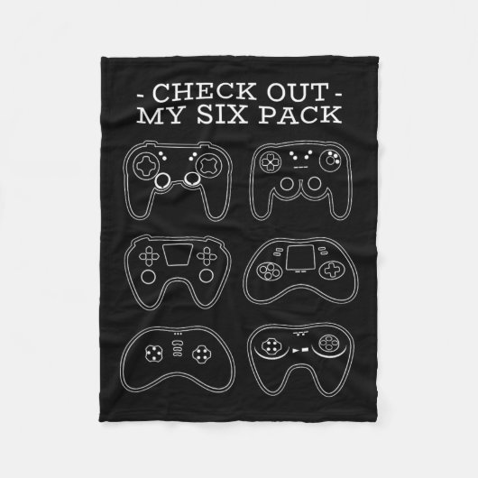 Uit mijn sixpack - Grappige Gamer Videospel Speler Fleece Deken (Voorkant)