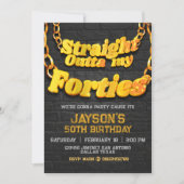 Uit mijn veertiger invitatie kaart (Voorkant)