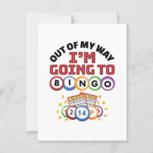 Uit mijn weg ga ik naar Bingo Briefkaart