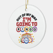 Uit mijn weg ga ik naar Bingo Keramisch Ornament (Links)